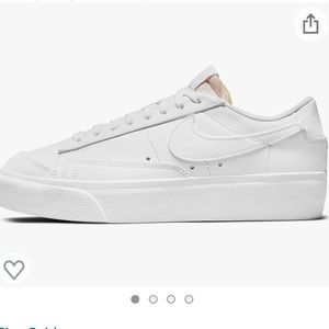 Nike blazer low platform white